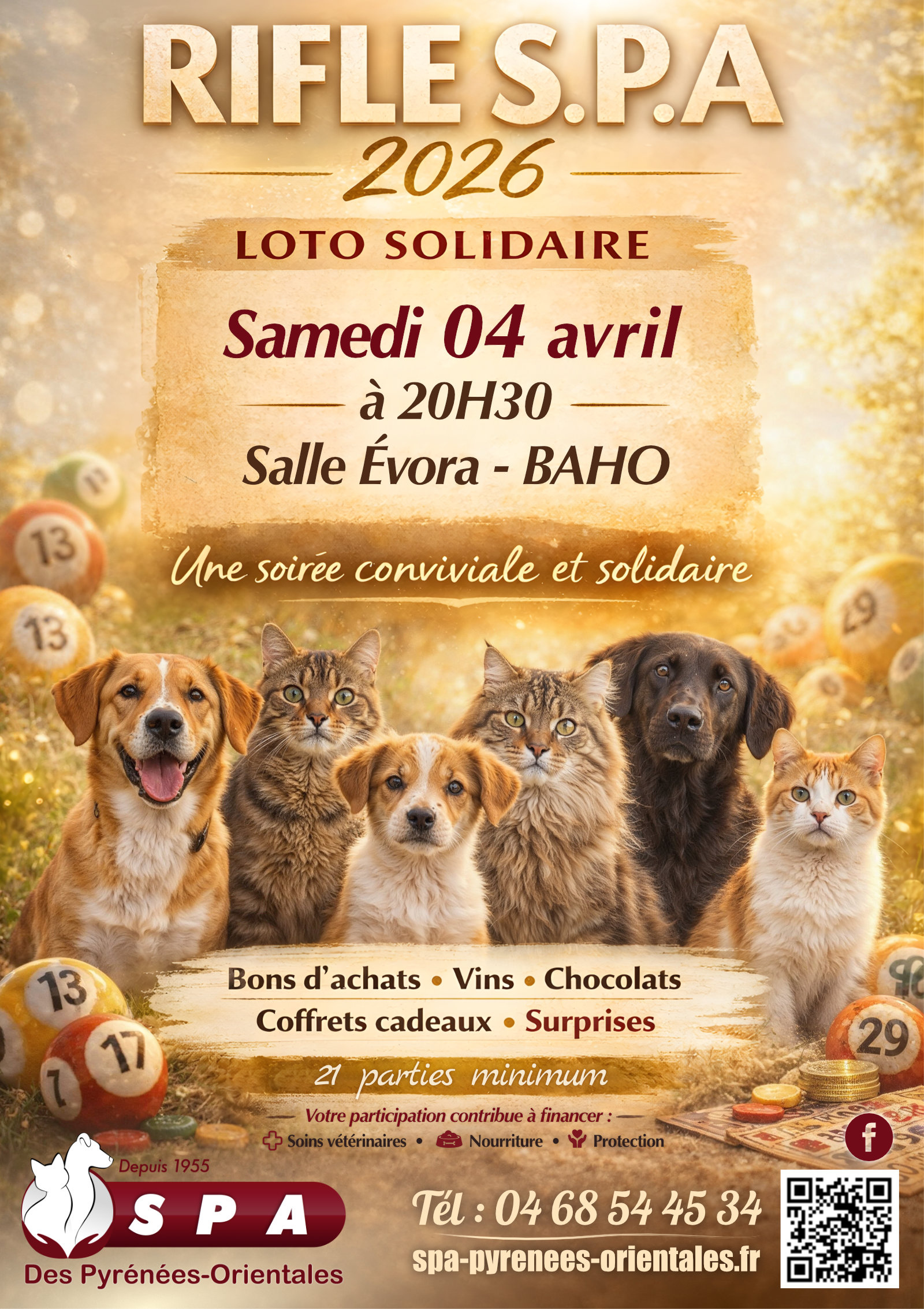 Rifle de la SPA Perpignan des Pyrénées Orientales 2026 pour les animaux du refuge